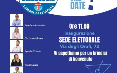 SABATO 13 un brindisi al comitato elettorale di Pistoia