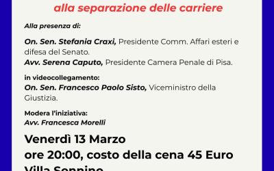 Confronto e dibattito a San Miniato sul Referendum sulla Giustizia “evento La cena del Si venerdì sera”
